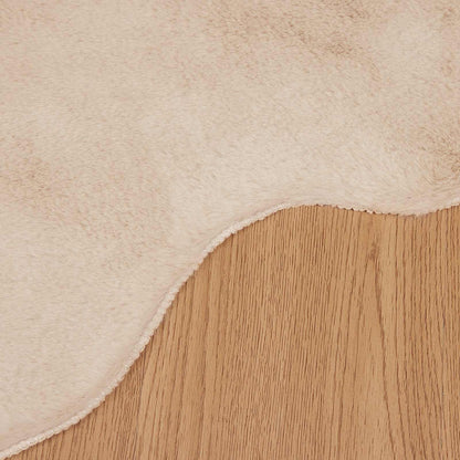 Anti-Slip Faux Rabbit Fur Rug OLITE Taupe 50 x 80 cm Polyester