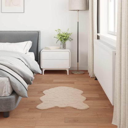 Anti-Slip Faux Rabbit Fur Rug OLITE Taupe 80 x 120 cm Polyester