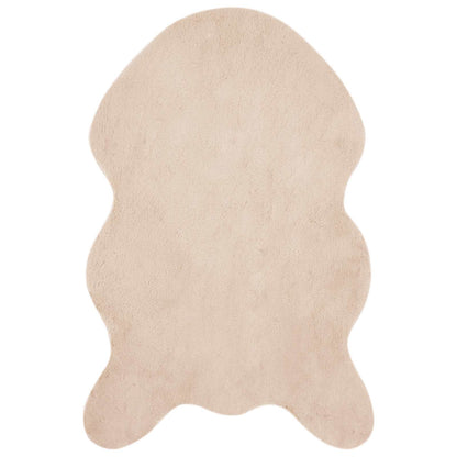 Anti-Slip Faux Rabbit Fur Rug OLITE Taupe 80 x 120 cm Polyester