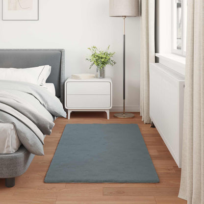 Anti-Slip Faux Rabbit Fur Rug OLITE Anthracite 80 x 150 cm