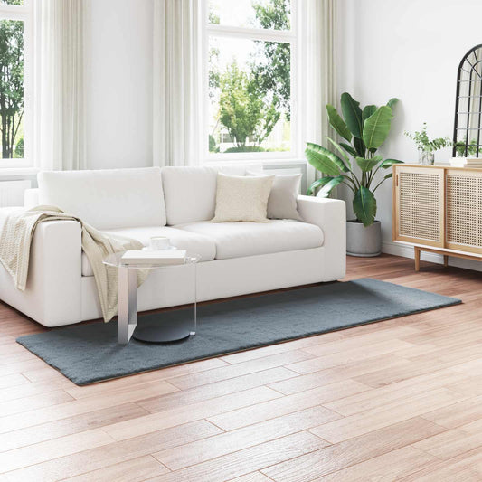 Anti-Slip Faux Rabbit Fur Rug OLITE Anthracite 80 x 250 cm