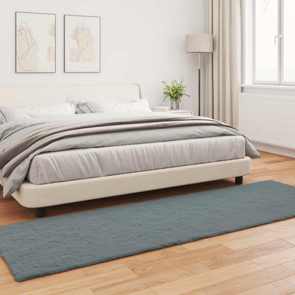 Anti-Slip Faux Rabbit Fur Rug OLITE Anthracite 80 x 250 cm