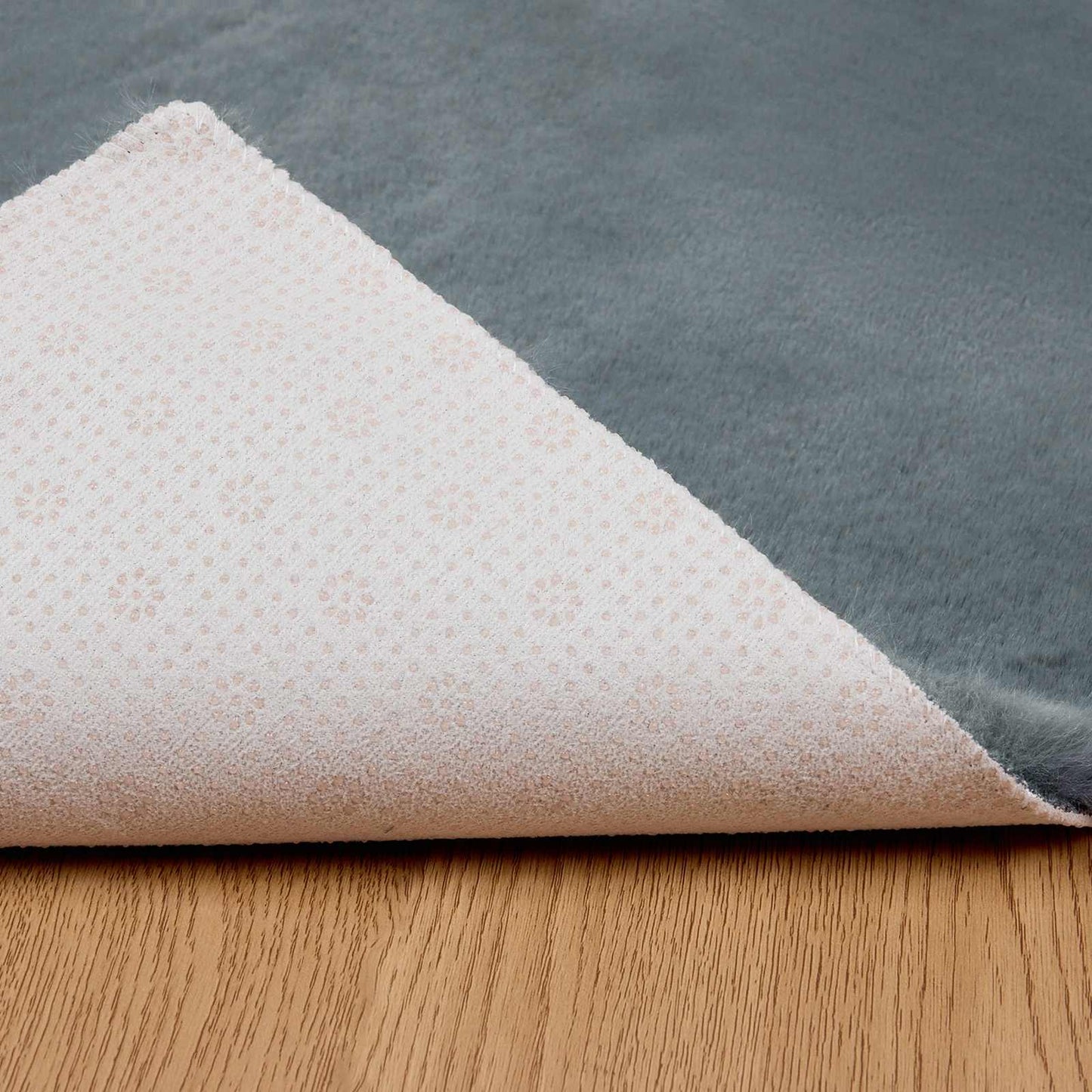 Anti-Slip Faux Rabbit Fur Rug OLITE Anthracite 100 x 200 cm
