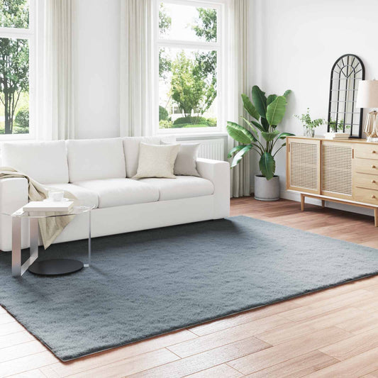 Anti-Slip Faux Rabbit Fur Rug OLITE Anthracite 240 x 340 cm