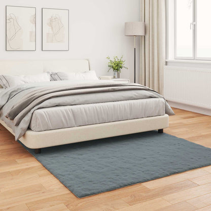 Anti-Slip Faux Rabbit Fur Rug OLITE Anthracite 160 x 160 cm