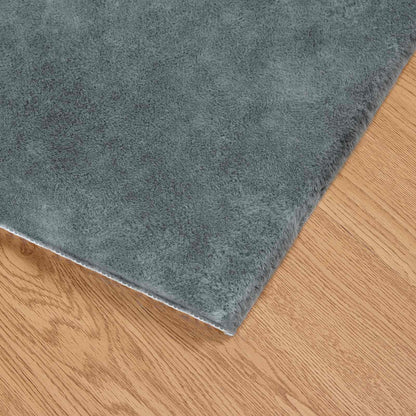 Anti-Slip Faux Rabbit Fur Rug OLITE Anthracite 240 x 240 cm
