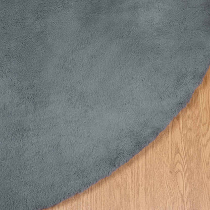 Anti-Slip Faux Rabbit Fur Rug OLITE Anthracite Ø 100 cm