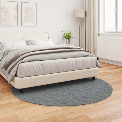 Anti-Slip Faux Rabbit Fur Rug OLITE Anthracite Ø 160 cm