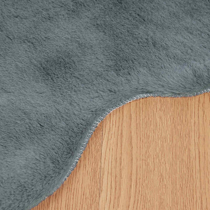 Anti-Slip Faux Rabbit Fur Rug OLITE Anthracite 50 x 80 cm