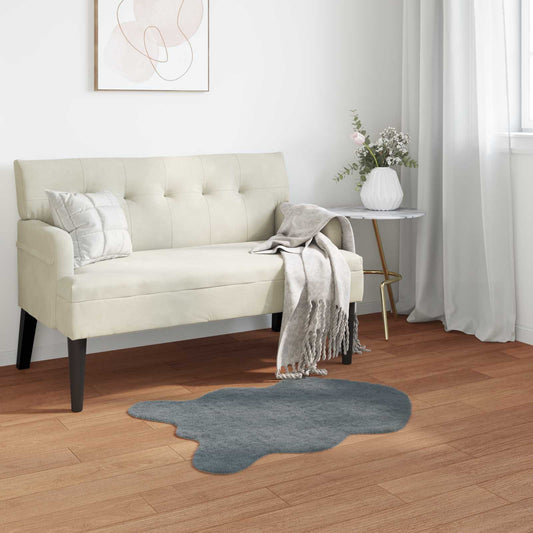 Anti-Slip Faux Rabbit Fur Rug OLITE Anthracite 50 x 80 cm