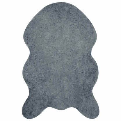 Anti-Slip Faux Rabbit Fur Rug OLITE Anthracite 50 x 80 cm