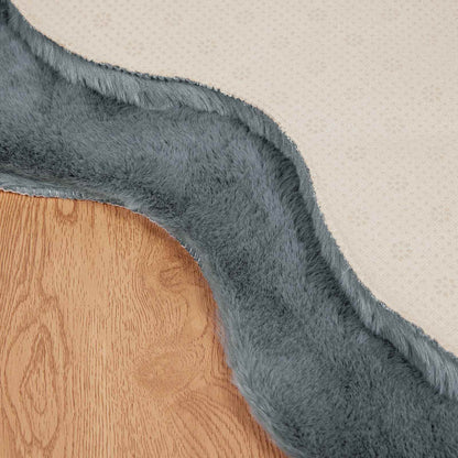 Anti-Slip Faux Rabbit Fur Rug OLITE Anthracite 60 x 90 cm