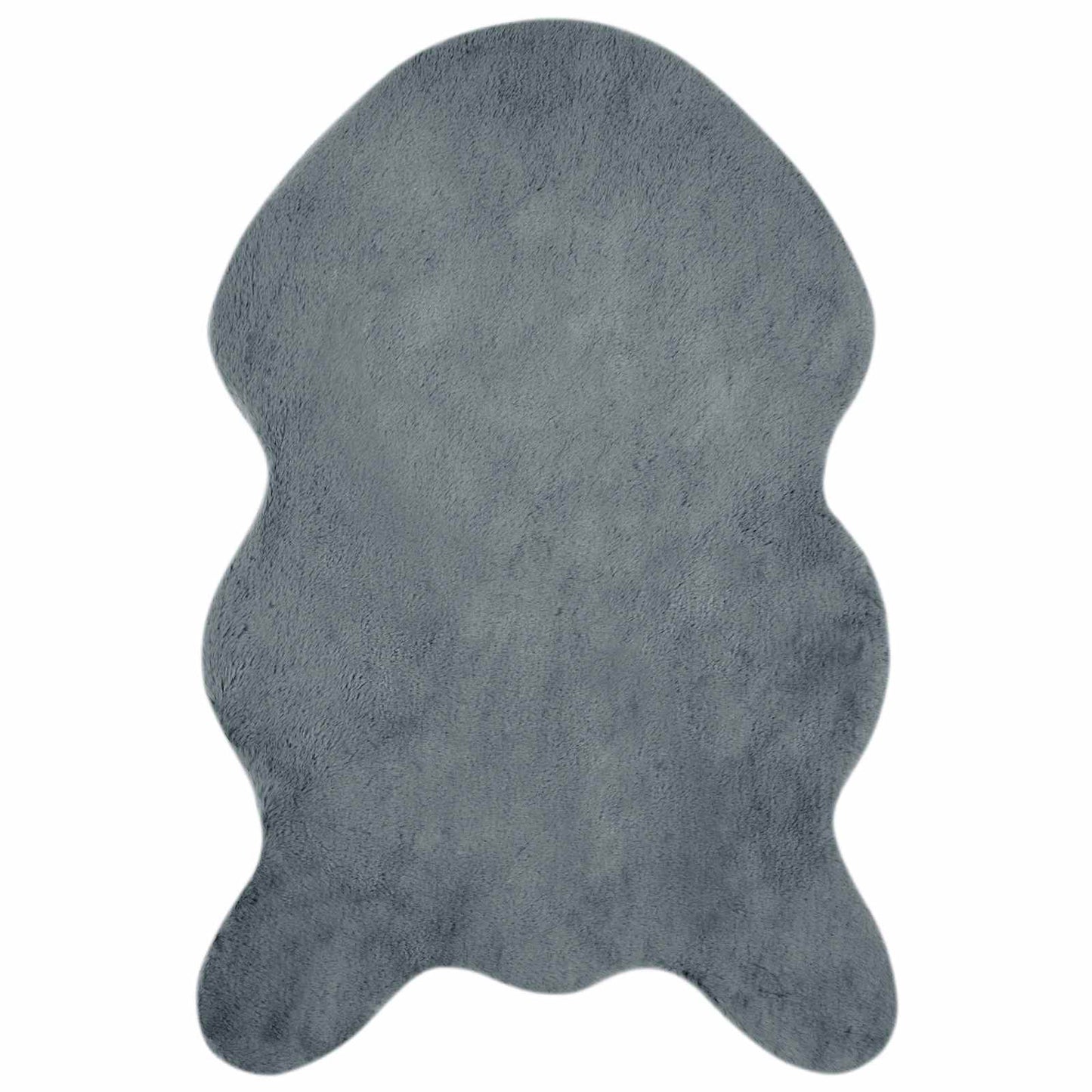 Anti-Slip Faux Rabbit Fur Rug OLITE Anthracite 80 x 120 cm