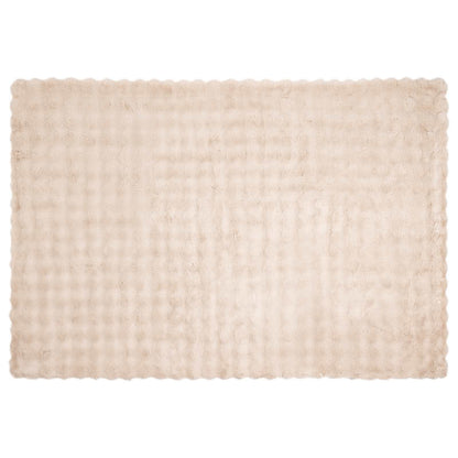 Anti-Slip Faux Rabbit Fur Blanket Olite Beige 150 x 220 cm