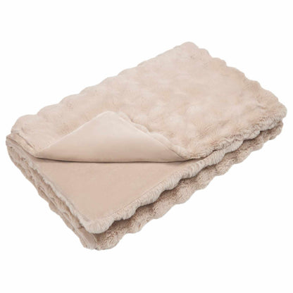 Anti-Slip Faux Rabbit Fur Blanket Olite Beige 240 x 270 cm
