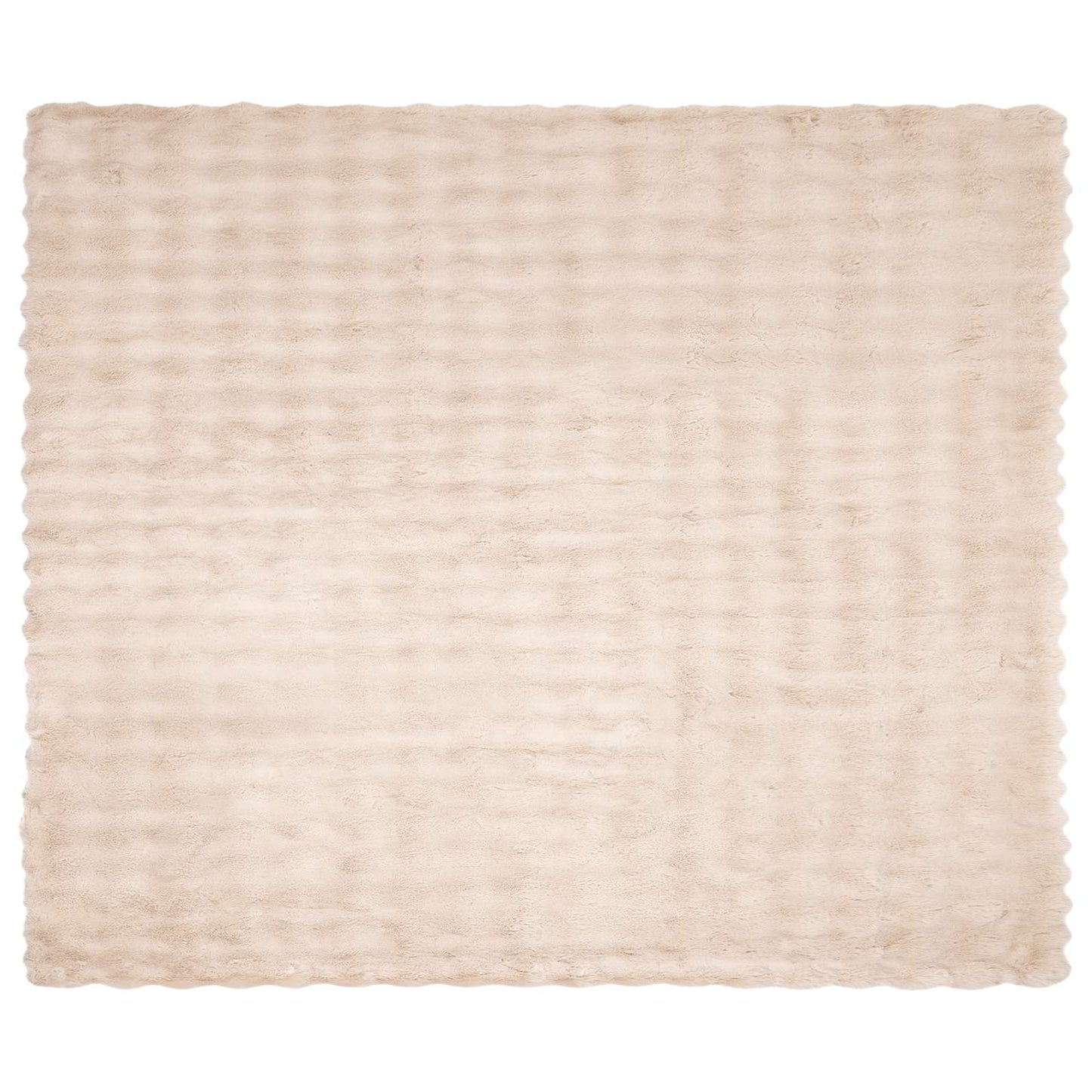 Anti-Slip Faux Rabbit Fur Blanket Olite Beige 240 x 270 cm