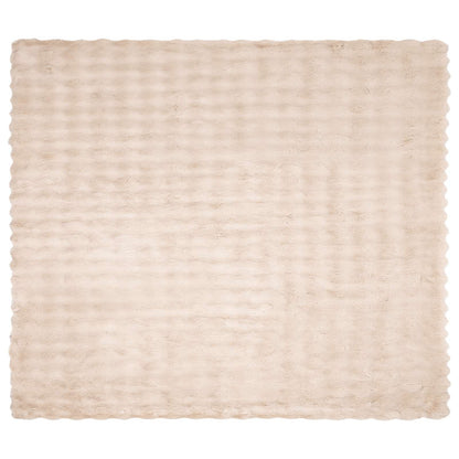 Anti-Slip Faux Rabbit Fur Blanket Olite 4 pcs Beige Polyester