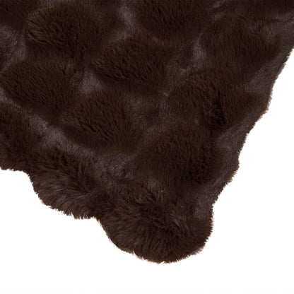 Anti-Slip Faux Rabbit Fur Blanket Olite Camel 130 x 150 cm