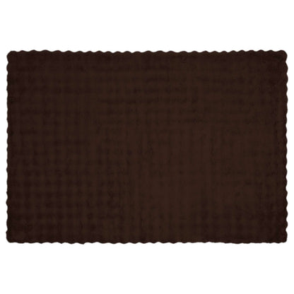 Anti-Slip Faux Rabbit Fur Blanket Olite Camel 130 x 150 cm