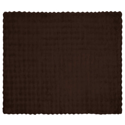 Anti-Slip Faux Rabbit Fur Blanket Olite Camel 240 x 270 cm