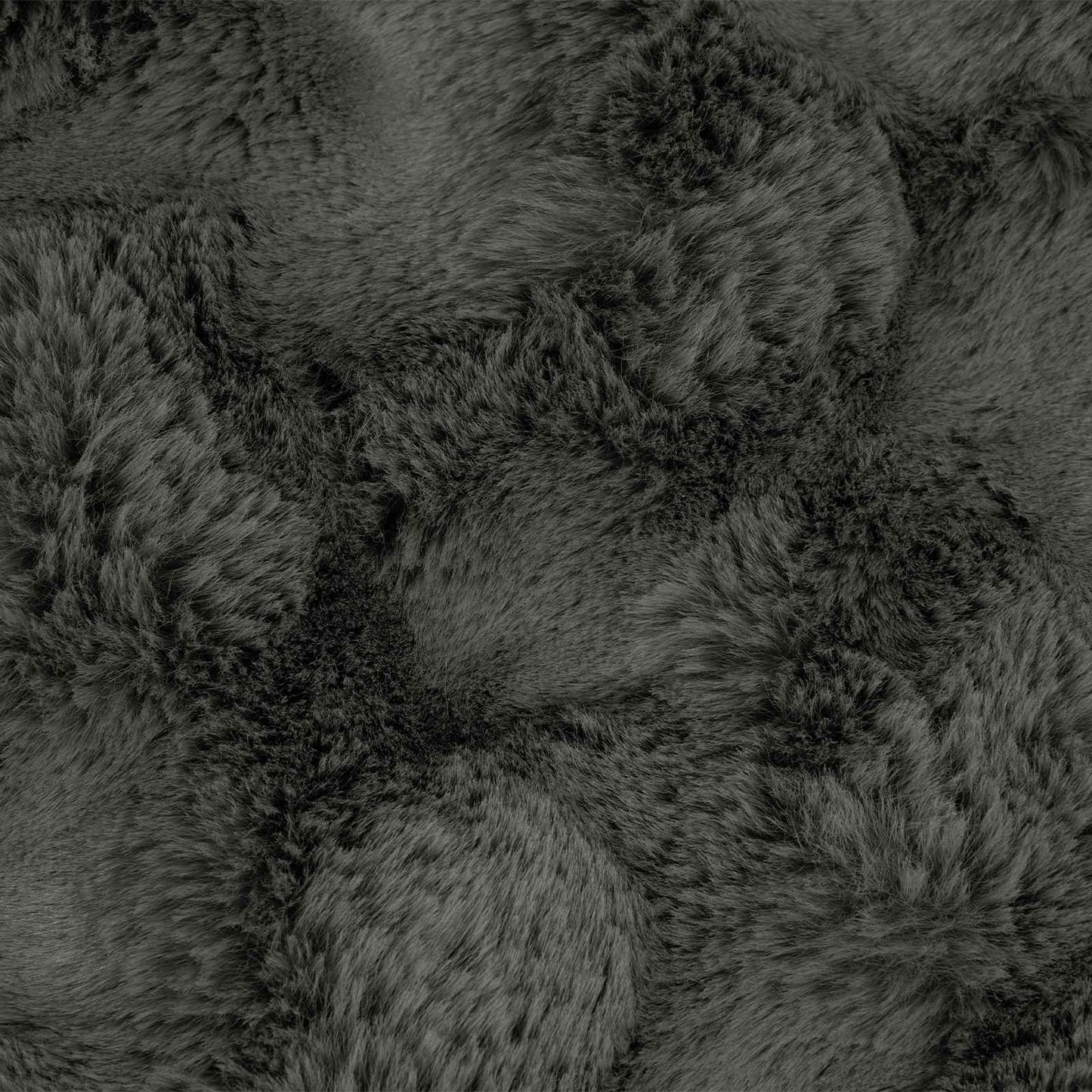 Anti-Slip Faux Rabbit Fur Blanket Olite Dark Grey 130 x 150 cm