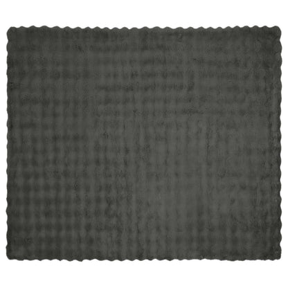 Anti-Slip Faux Rabbit Fur Blanket Olite Dark Grey 130 x 150 cm