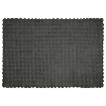 Anti-Slip Faux Rabbit Fur Blanket Olite 4 pcs Dark Grey
