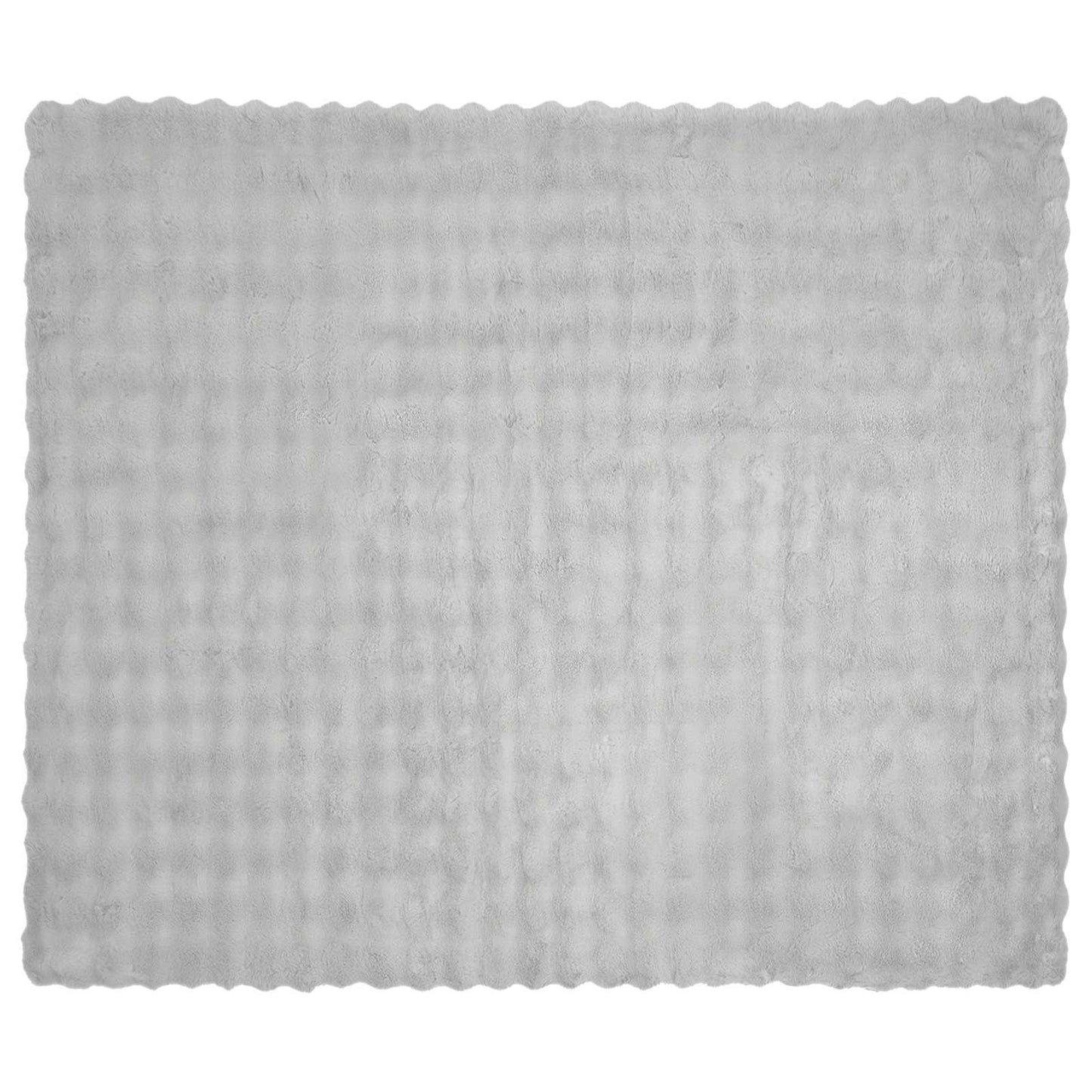 Anti-Slip Faux Rabbit Fur Blanket Olite 4 pcs Grey 130 x 150 cm