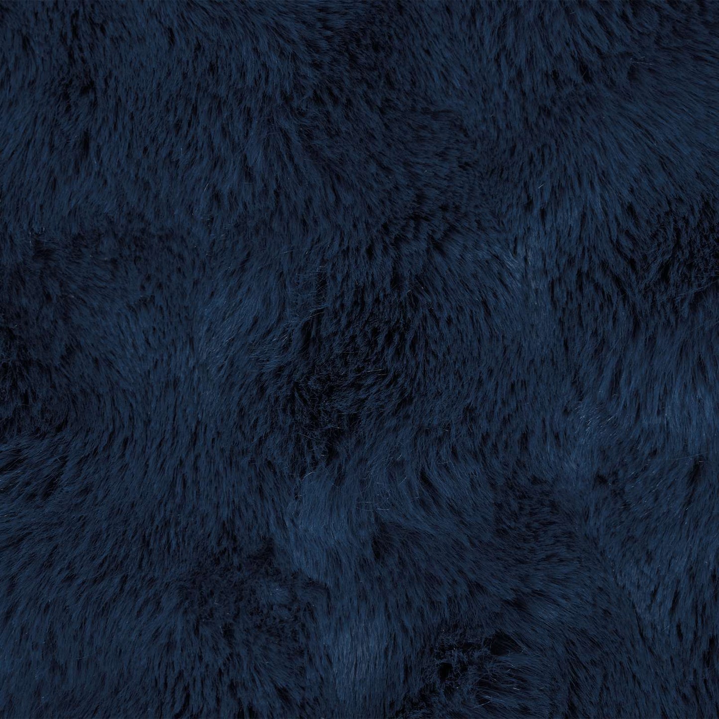 Anti-Slip Faux Rabbit Fur Blanket Olite Marine Blue Polyester