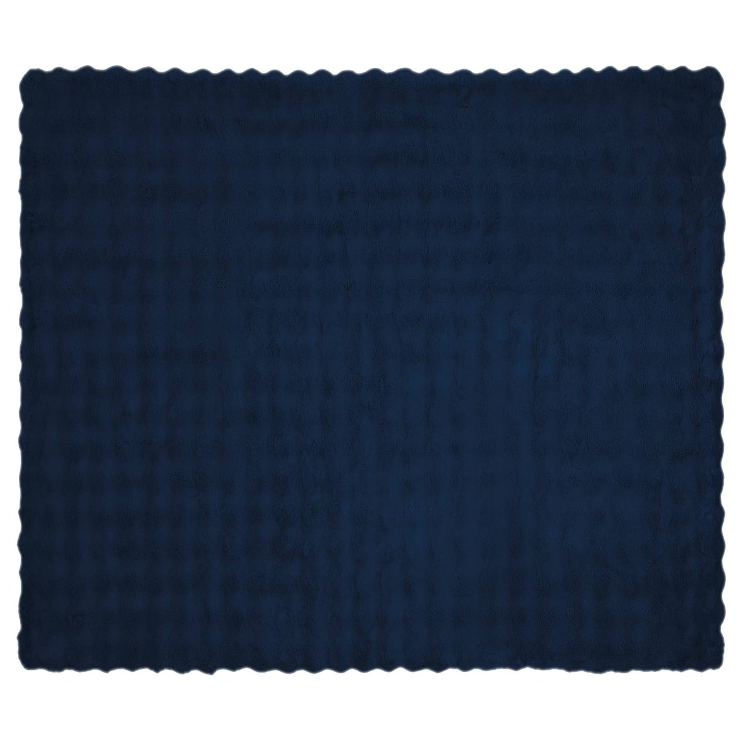 Anti-Slip Faux Rabbit Fur Blanket Olite 4 pcs Marine Blue