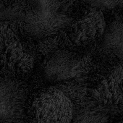 Anti-Slip Faux Rabbit Fur Blanket Olite Black 130 x 150 cm