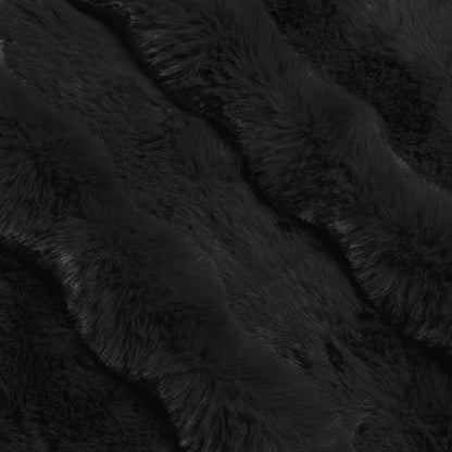 Anti-Slip Faux Rabbit Fur Blanket Olite Black 150 x 220 cm
