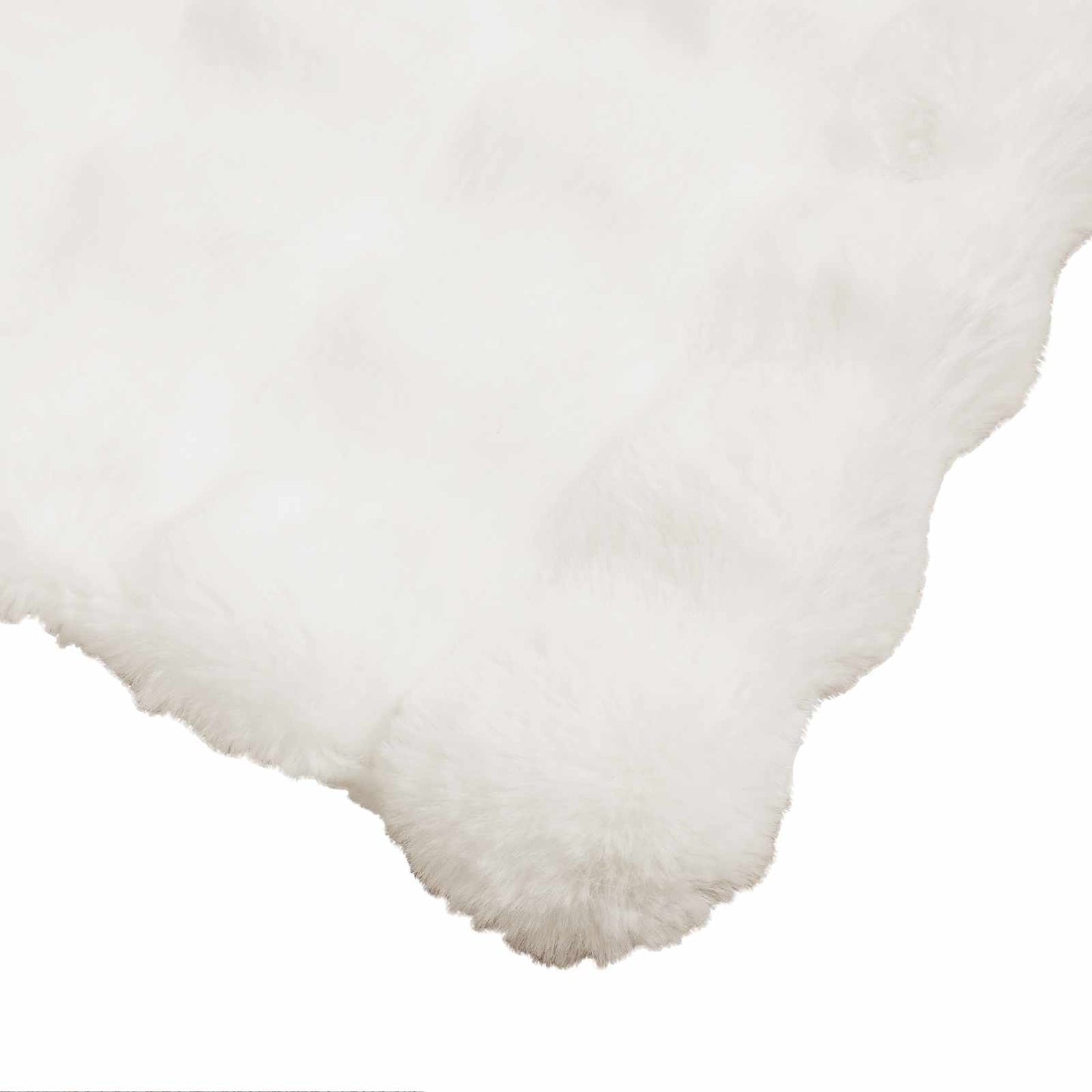 Anti-Slip Faux Rabbit Fur Blanket Olite White 240 x 270 cm