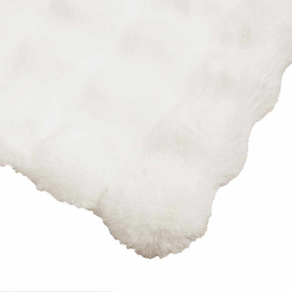 Anti-Slip Faux Rabbit Fur Blanket Olite White 240 x 270 cm