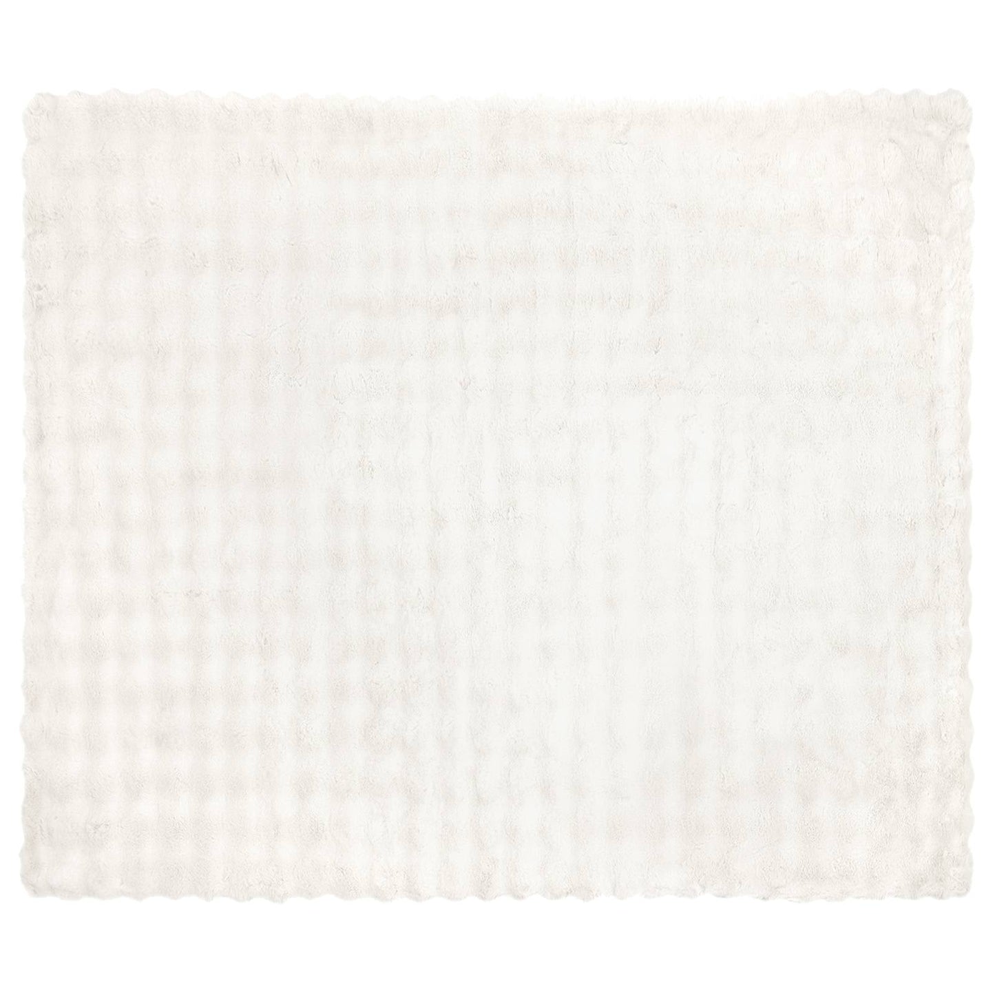 Anti-Slip Faux Rabbit Fur Blanket Olite White 240 x 270 cm
