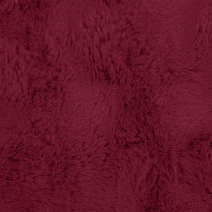 Anti-Slip Faux Rabbit Fur Blanket Olite 4 pcs Bordeaux Red