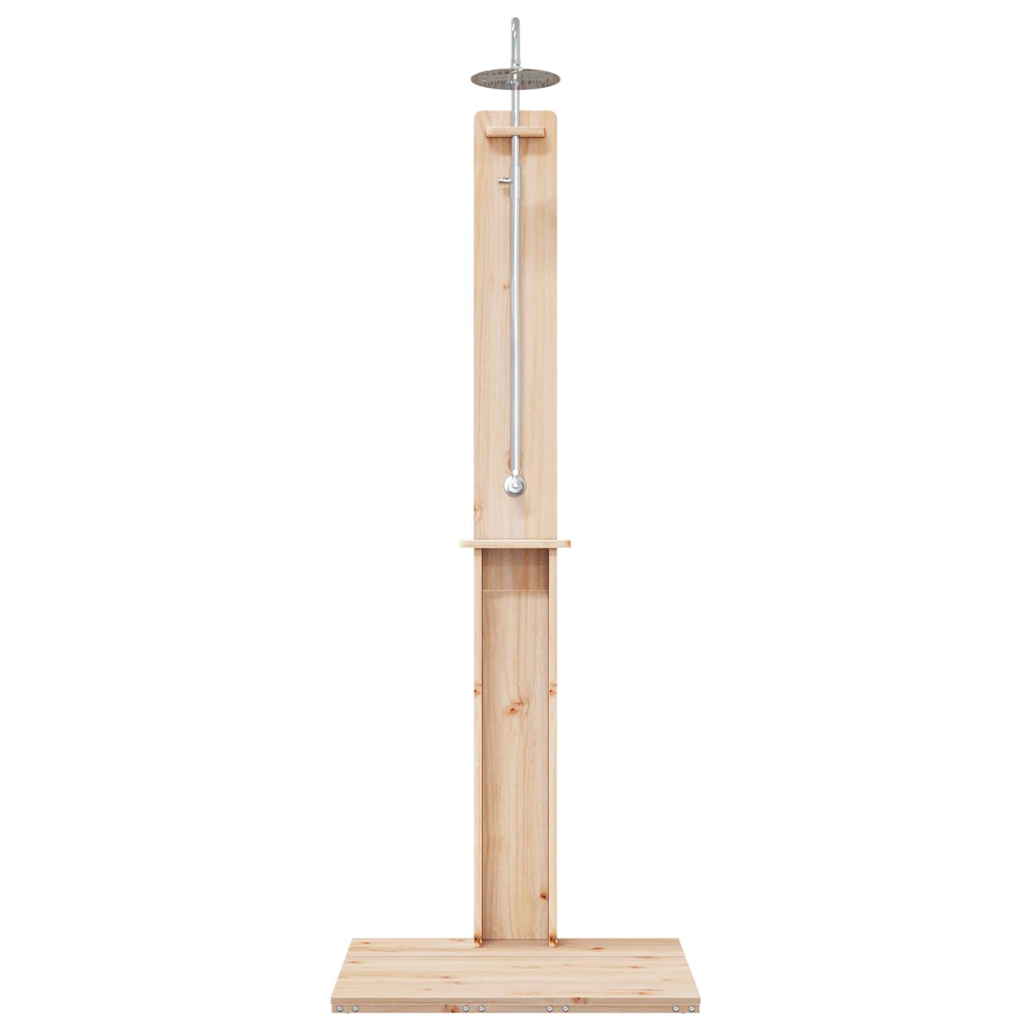 Outdoor Shower 206 cm Solid Pine Wood and Stainless Steel