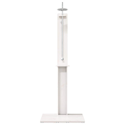 Outdoor Shower White 75 x 76 x 217 cm Solid Pine Wood