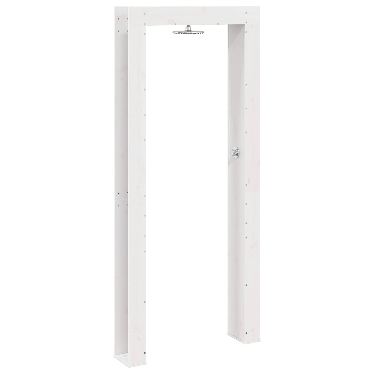Outdoor Shower 226 cm Solid Pine Wood and Stainless Steel White