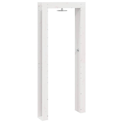 Outdoor Shower 226 cm Solid Pine Wood and Stainless Steel White