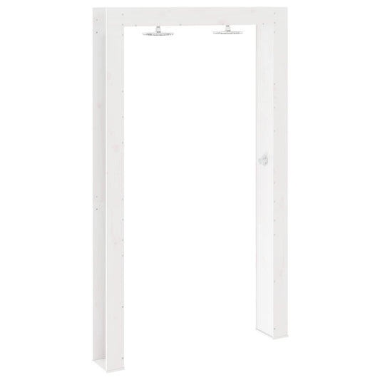 Outdoor Shower 226 cm Solid Pine Wood and Stainless Steel White