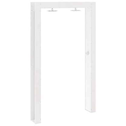 Outdoor Shower 226 cm Solid Pine Wood and Stainless Steel White