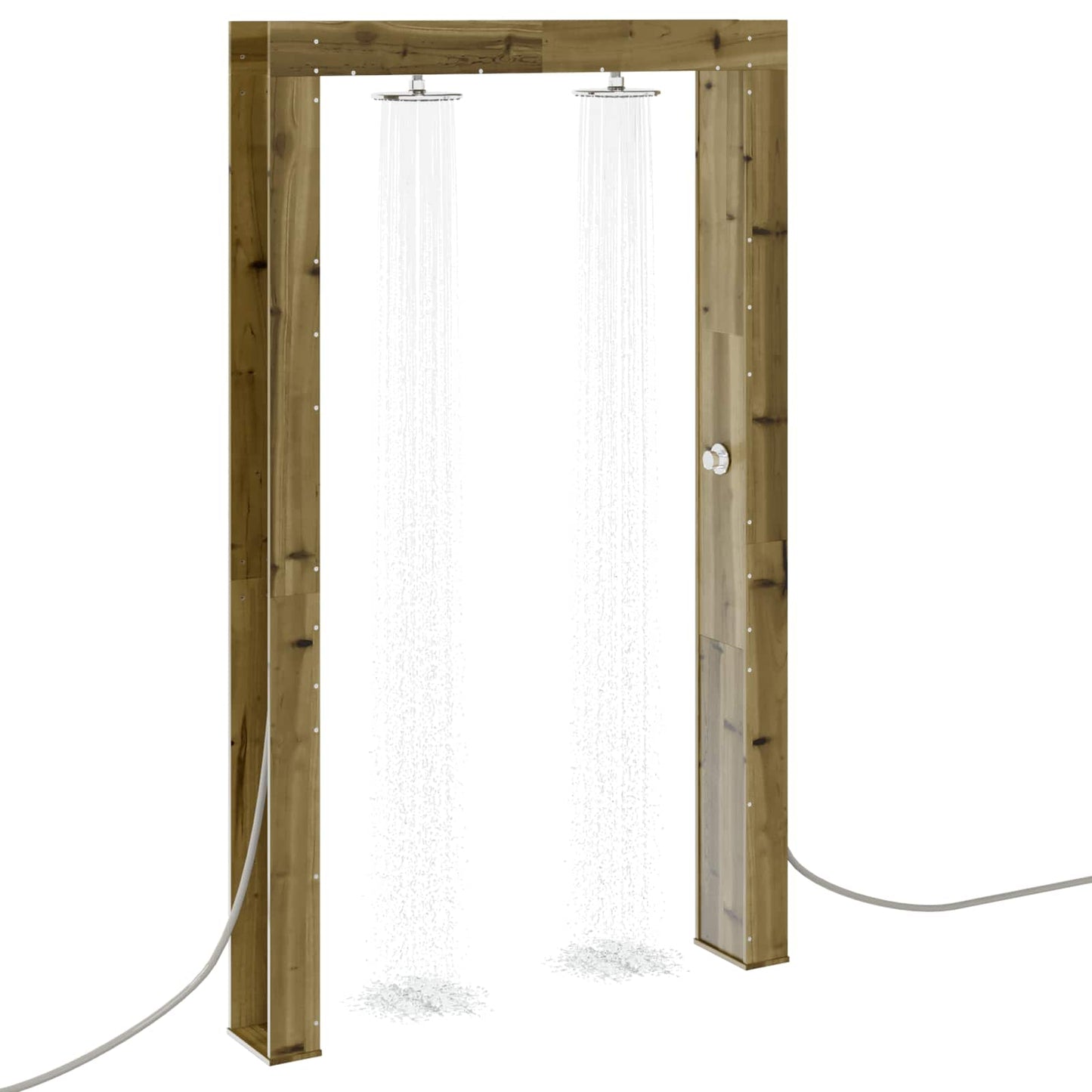 Outdoor Shower 226 cm Impregnated Pine Wood and Stainless Steel