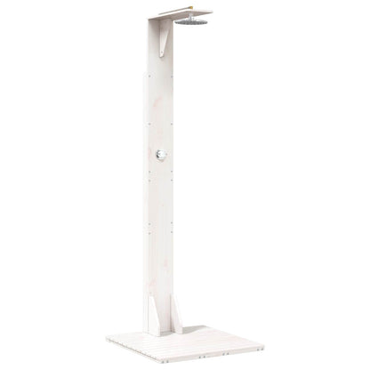 Outdoor Shower 214.5 cm Solid Pine Wood and Stainless Steel