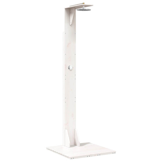 Outdoor Shower 214.5 cm Solid Pine Wood and Stainless Steel
