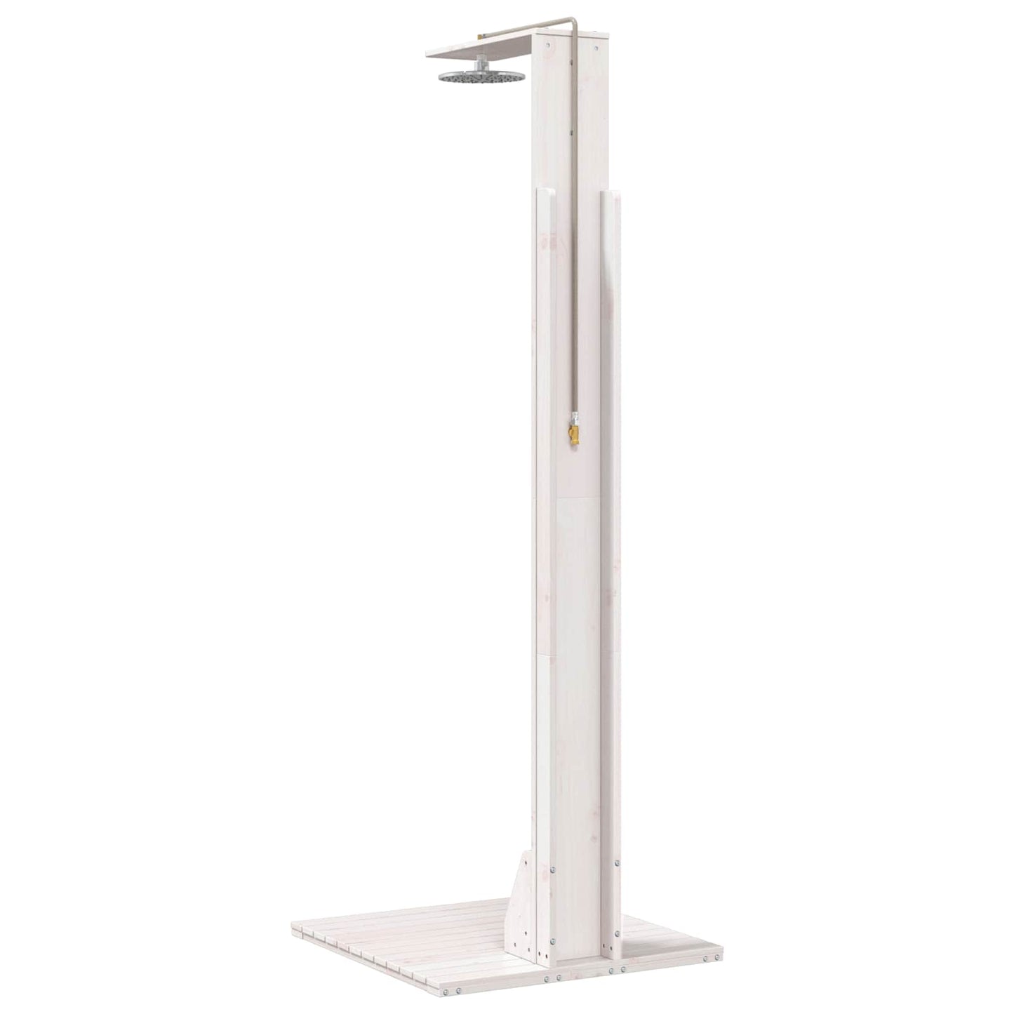 Outdoor Shower 214.5 cm Solid Pine Wood and Stainless Steel