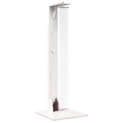 Outdoor Shower 214.5 cm Solid Pine Wood and Stainless Steel