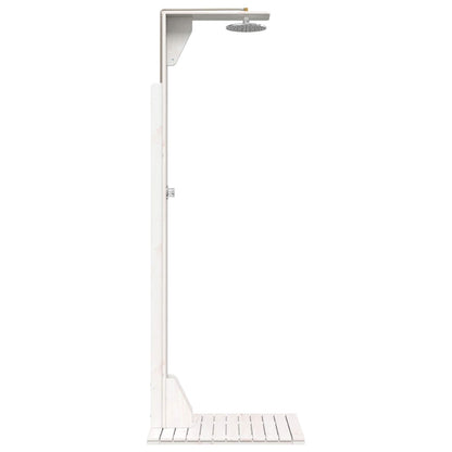 Outdoor Shower 214.5 cm Solid Pine Wood and Stainless Steel