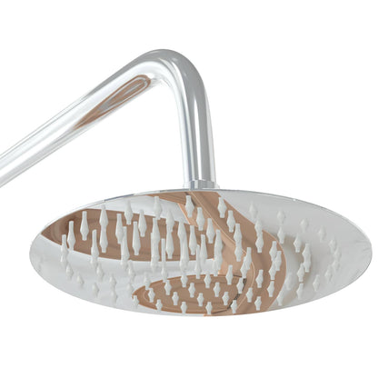 Outdoor Shower 225 cm Solid Pine Wood and Stainless Steel