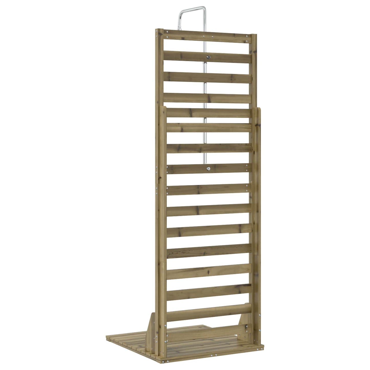 Outdoor Shower 225 cm Impregnated Pine Wood and Stainless Steel